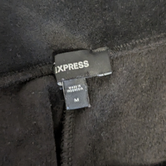 Express Black Velvet Leggings - Picture 2 of 5